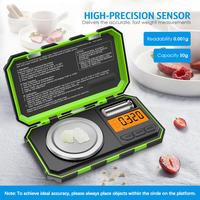0.001g waga cyfrowa Mini miligram skala przenośna biżuteria skala pieczenia skala kuchenna skala karatowa z kalibracją 50g 4